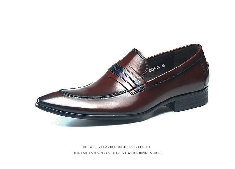 Shallow mouth men’s shoes leather shoes