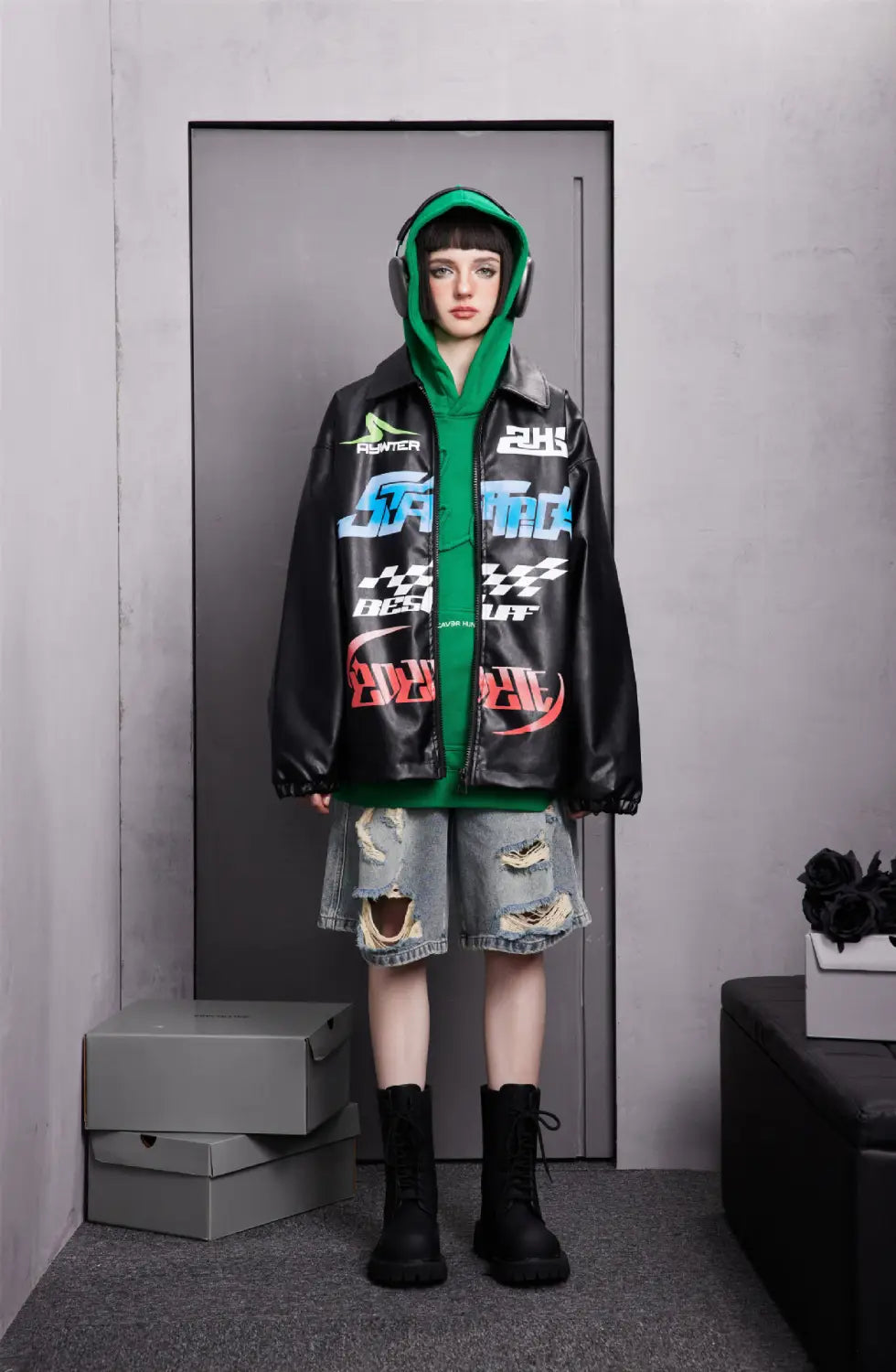 American Retro Loose Couple Baseball Uniform Coat For Men