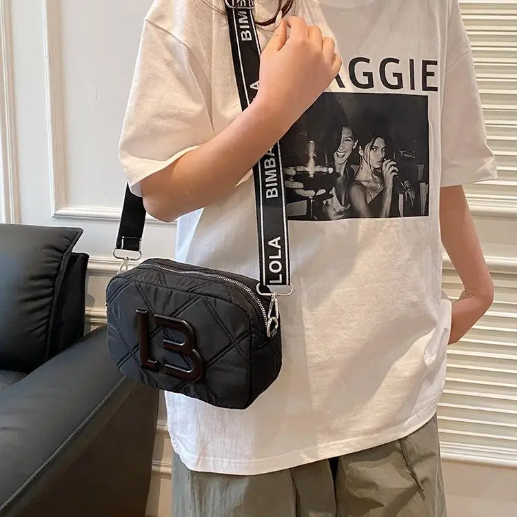 Solid Color Small Square Bags Women Fashion Underarm Bag Rhombic Sewing Shoulder Messenger Bags