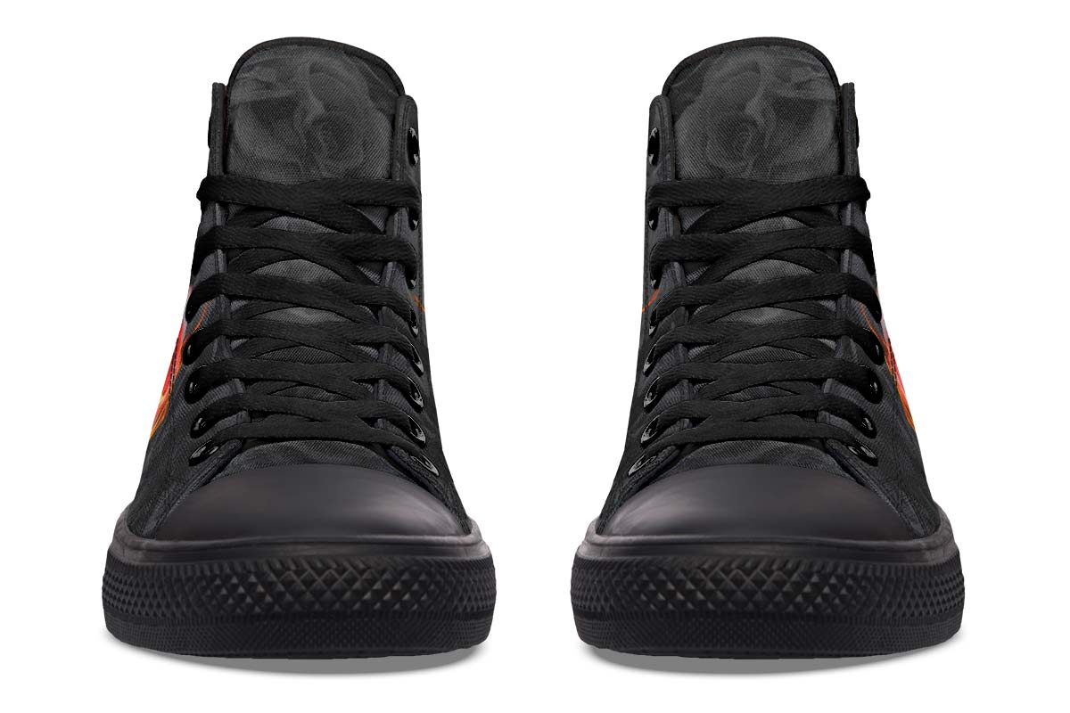 Printed Couple High-top Canvas Shoes