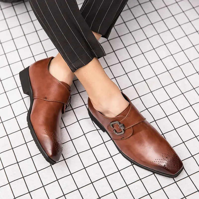 Square head side buckle overshoes