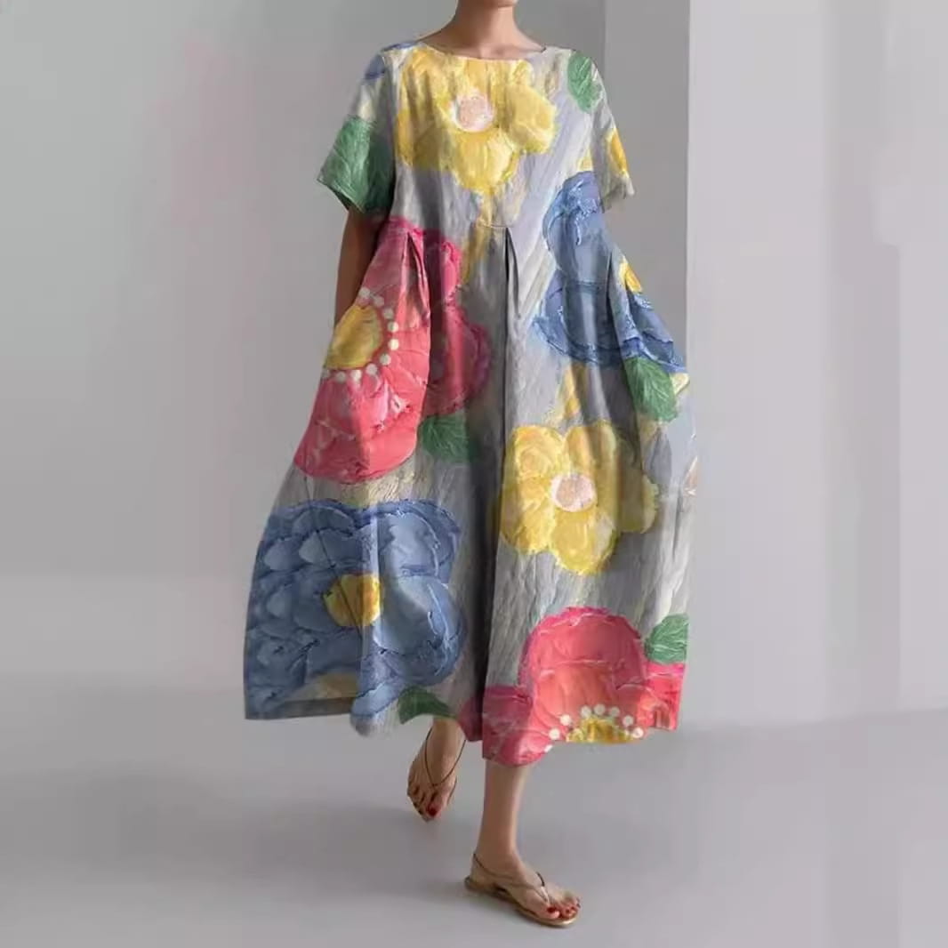Fashion 3D Printing Plus Size Dress Women
