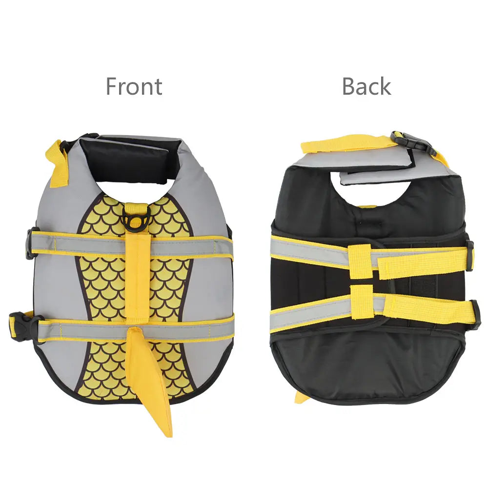 Swim Pet Dog Life Jacket Vest Clothes Life Vest Collar Harness Pets Swimming Summer Swimwear Scales Shark Pet Products