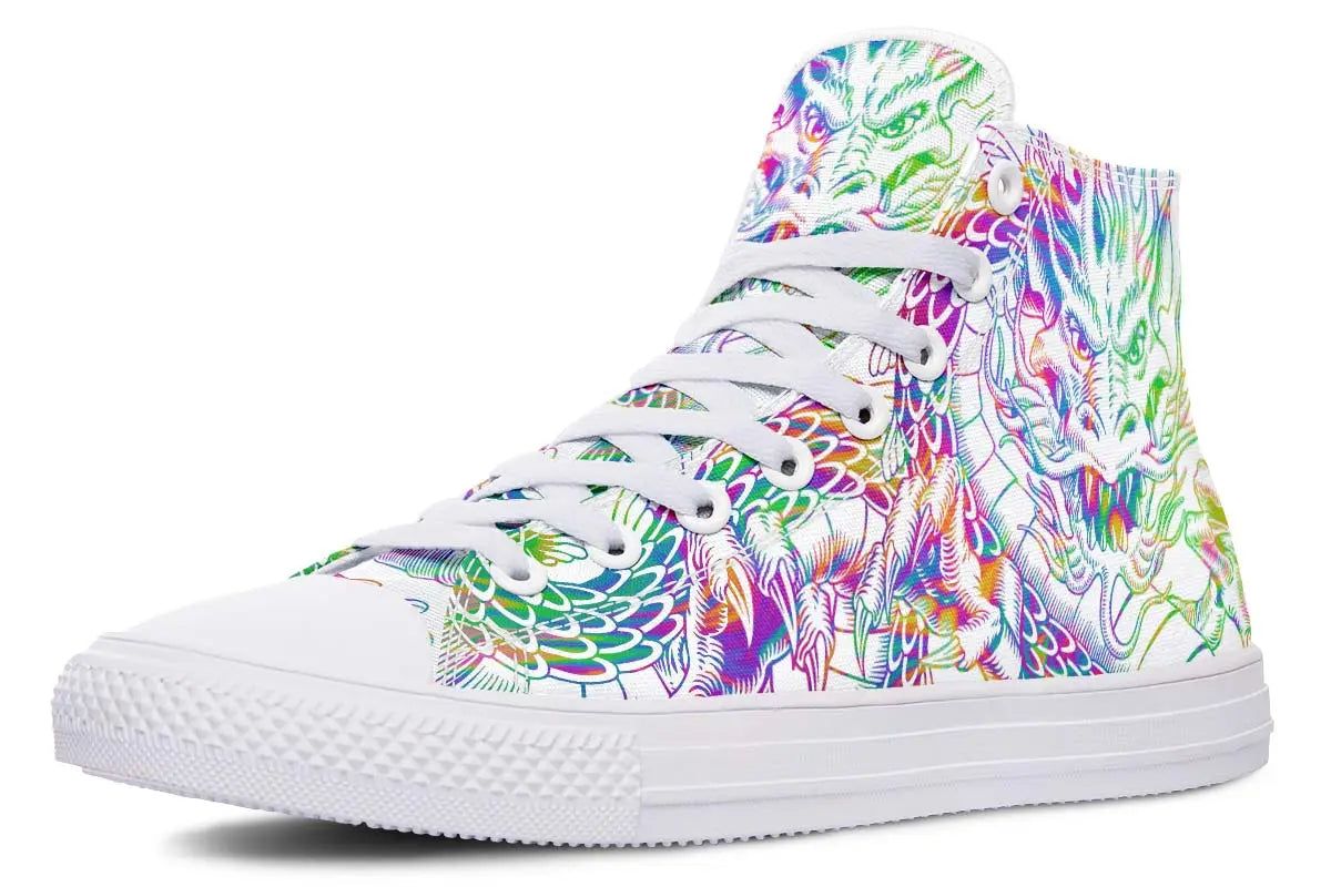 Printed Couple High-top Canvas Shoes