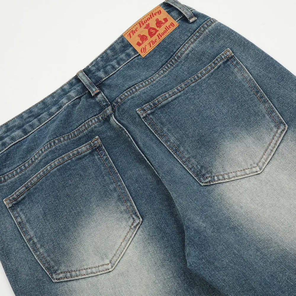 Denim Straight-leg Trousers Men And Women