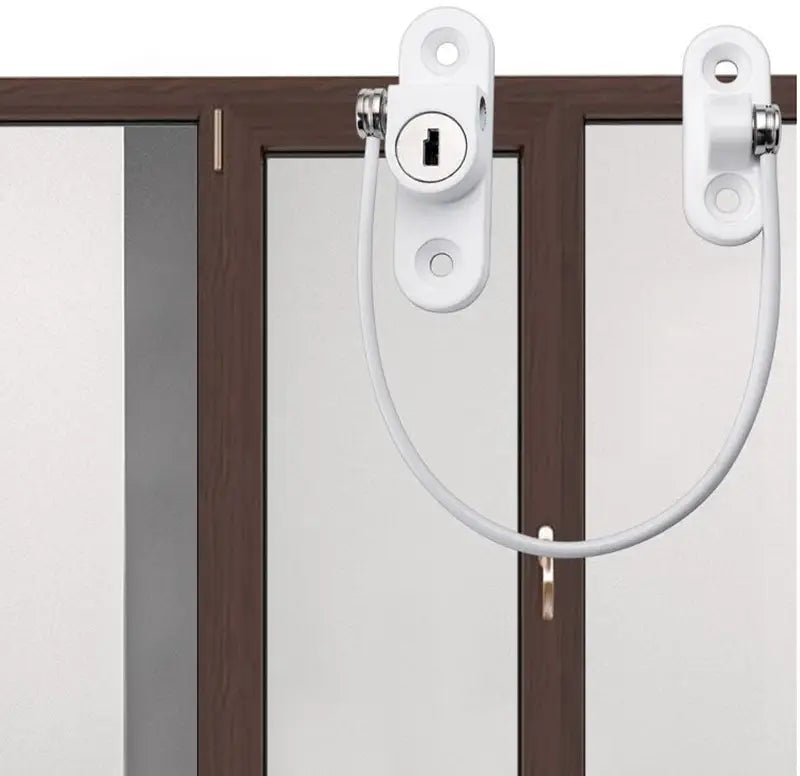 Window Security Chain Lock Window Cable Lock Restrictor Multifunctional Window Lock Door Security Guard for Baby Safety