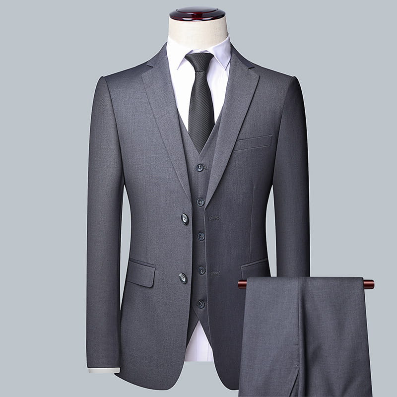 Casual Men’s Suit Set Slim Fit Formal Groom Wedding Dress