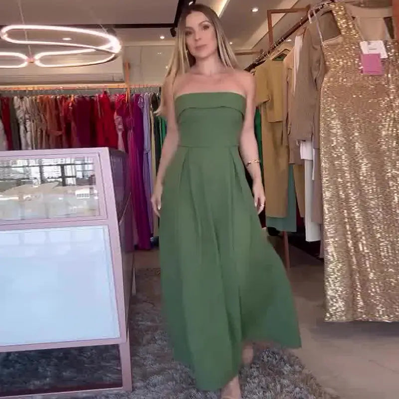 Women’s Solid Color Tube Top Dress