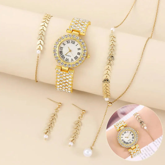 Diamond Women Watches Luxury Fashion Rhinestone Quartz Bracelet Wrist Watch For Women - Beyond Trends Hub 