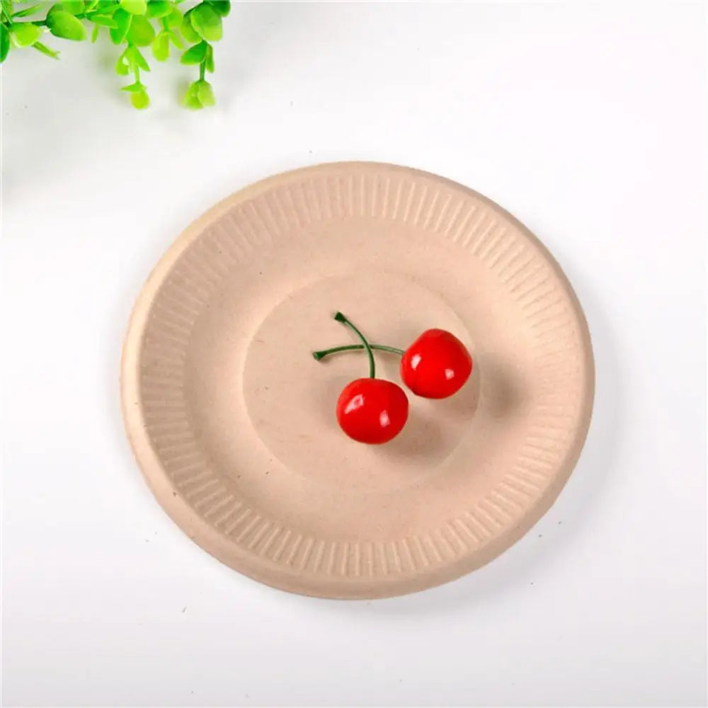 Disposable environmentally friendly pulp tableware 6 inch plate - Beyond Trends Hub 