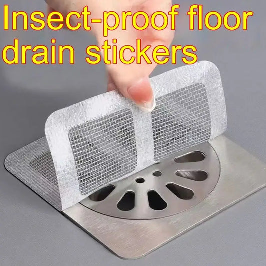Disposable Self-adhesive Tian Zi Floor Drain Sheet Anti-blocking Insect-proof Anti-hair - Beyond Trends Hub 