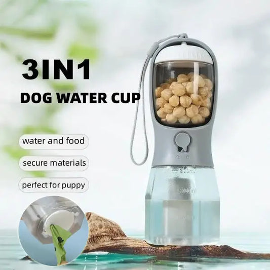 Dog Water Cup Drinking Food Garbage Bag Three-in-one Portable Small Multi-functional Pet Cups Pets Supplies Beyond Trends Hub