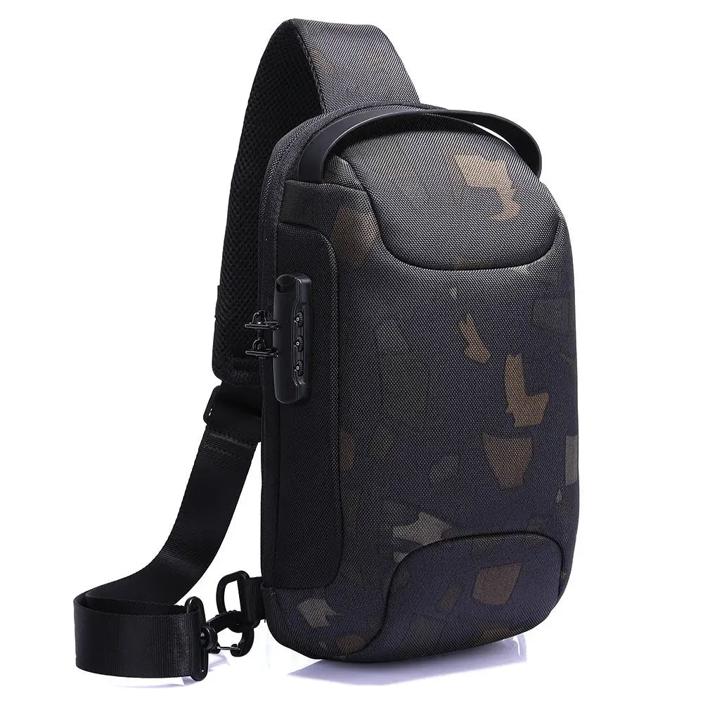 Douyin Hot Style Summer Men’s Sports Car Breast Bag Single Shoulder Bag - Camouflage