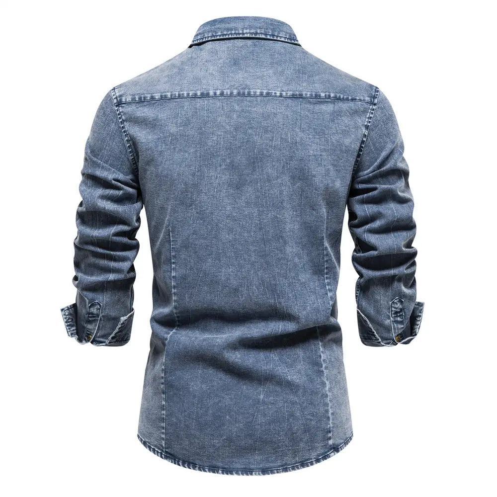 Men’s Denim Shirt Quality Heavy Duty Washing