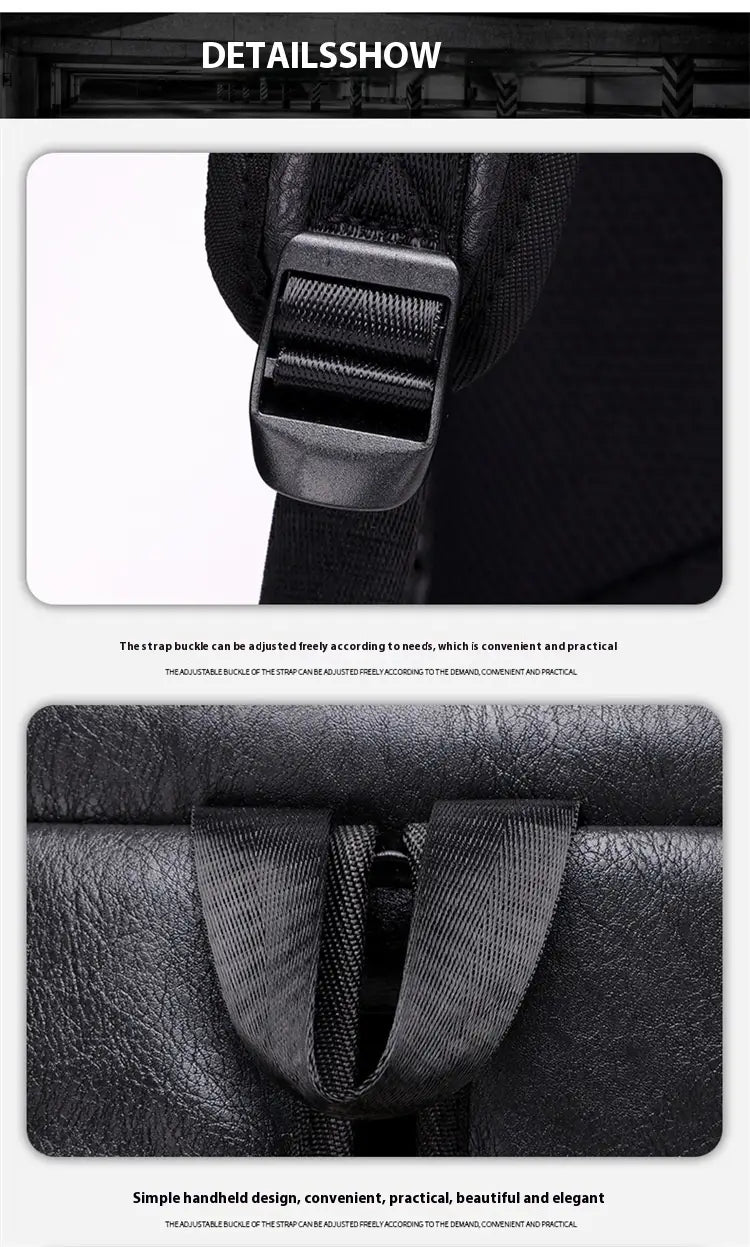 Multi-functional Retro Leather Backpack