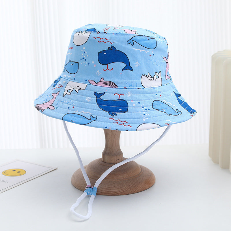 Bucket Hat Baby Spring And Autumn Thin Summer Child Sun-proof Sun Protection Sun Hat