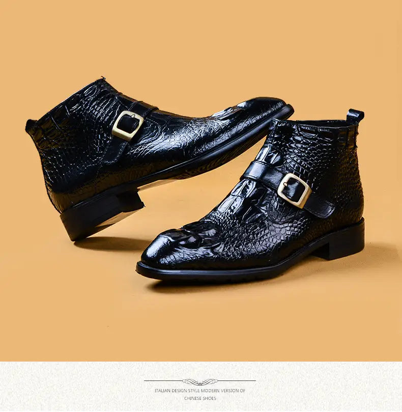 Men’s High Top British Style Formal Leather Shoes