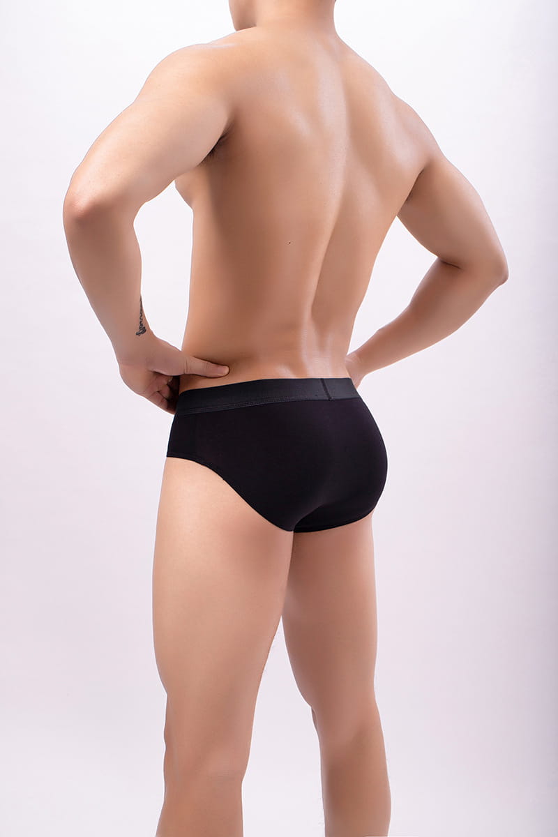 Iced Silk Ribbed Briefs For Men