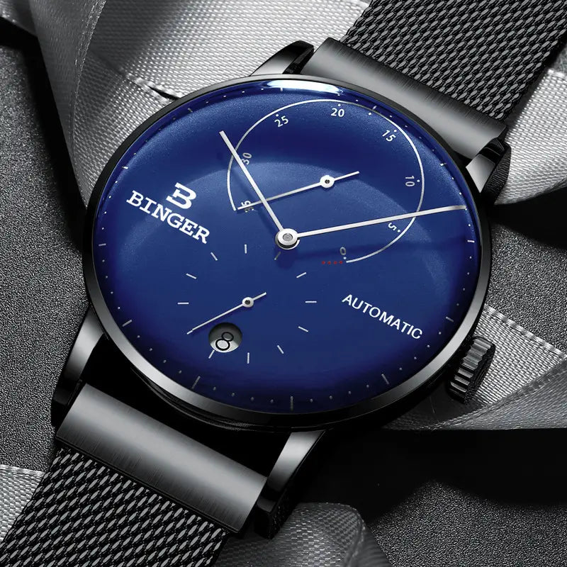 Curved Glass Business Fashion Men’s Automatic Mechanical Watch