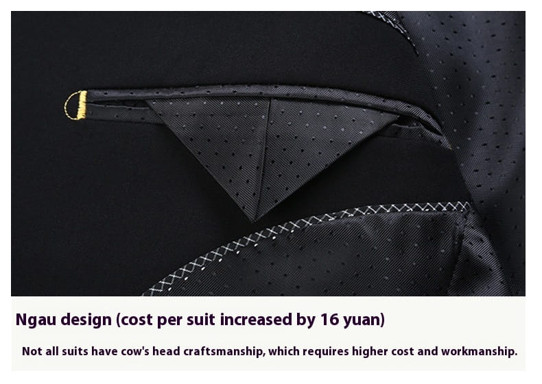 Dark Green Suit Suit Men’s Three-piece Suit Korean Slim Suit Business