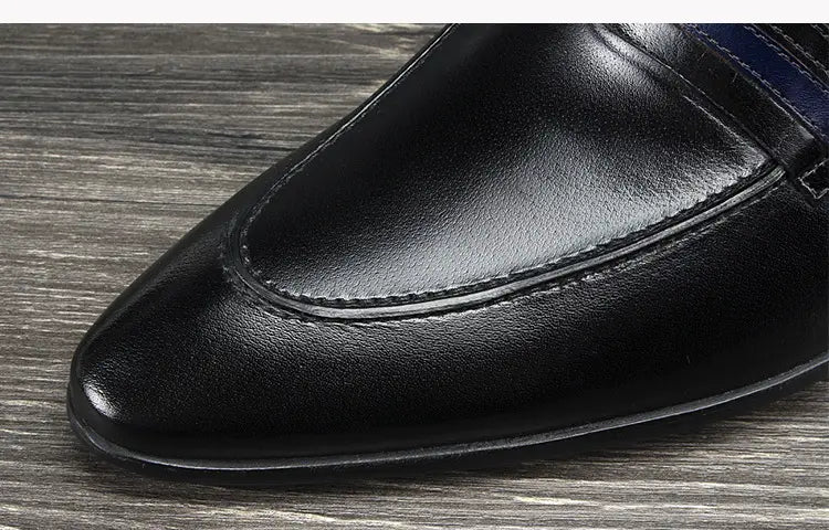 Shallow mouth men’s shoes leather shoes