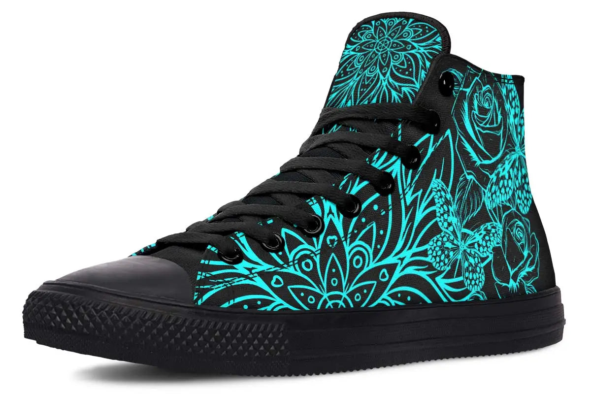 Printed Couple High-top Canvas Shoes