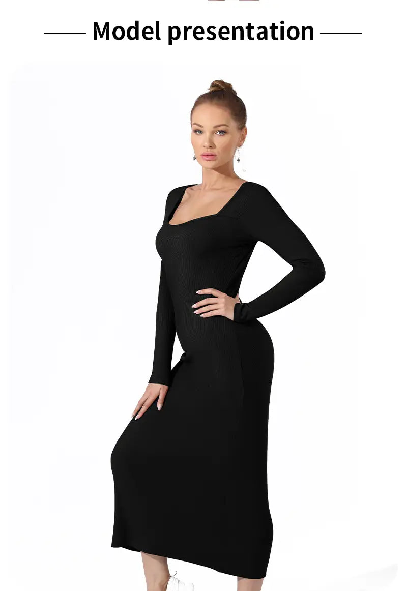 Women’s Fashion Simple Solid Color Dress
