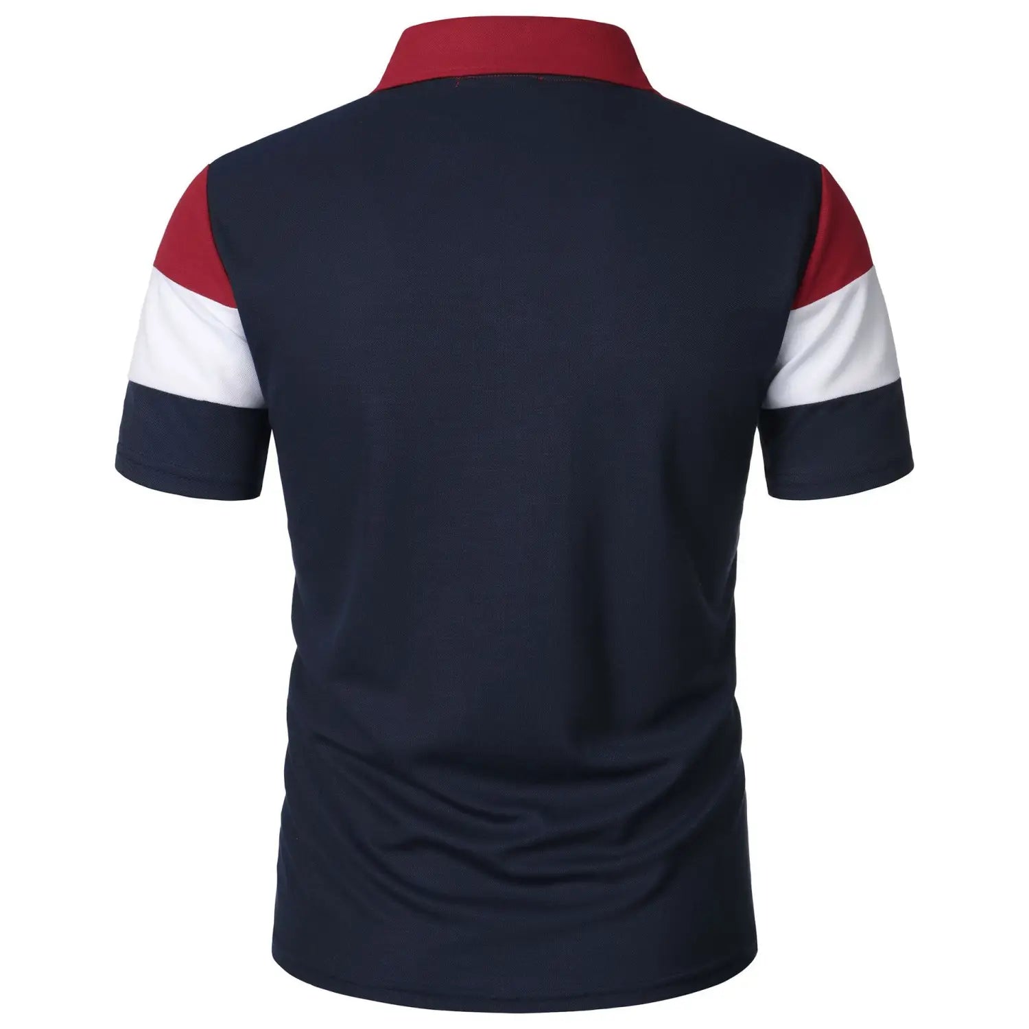 Men’s Short Sleeve Chest Three Stripes Color Matching Fashion Short Sleeve