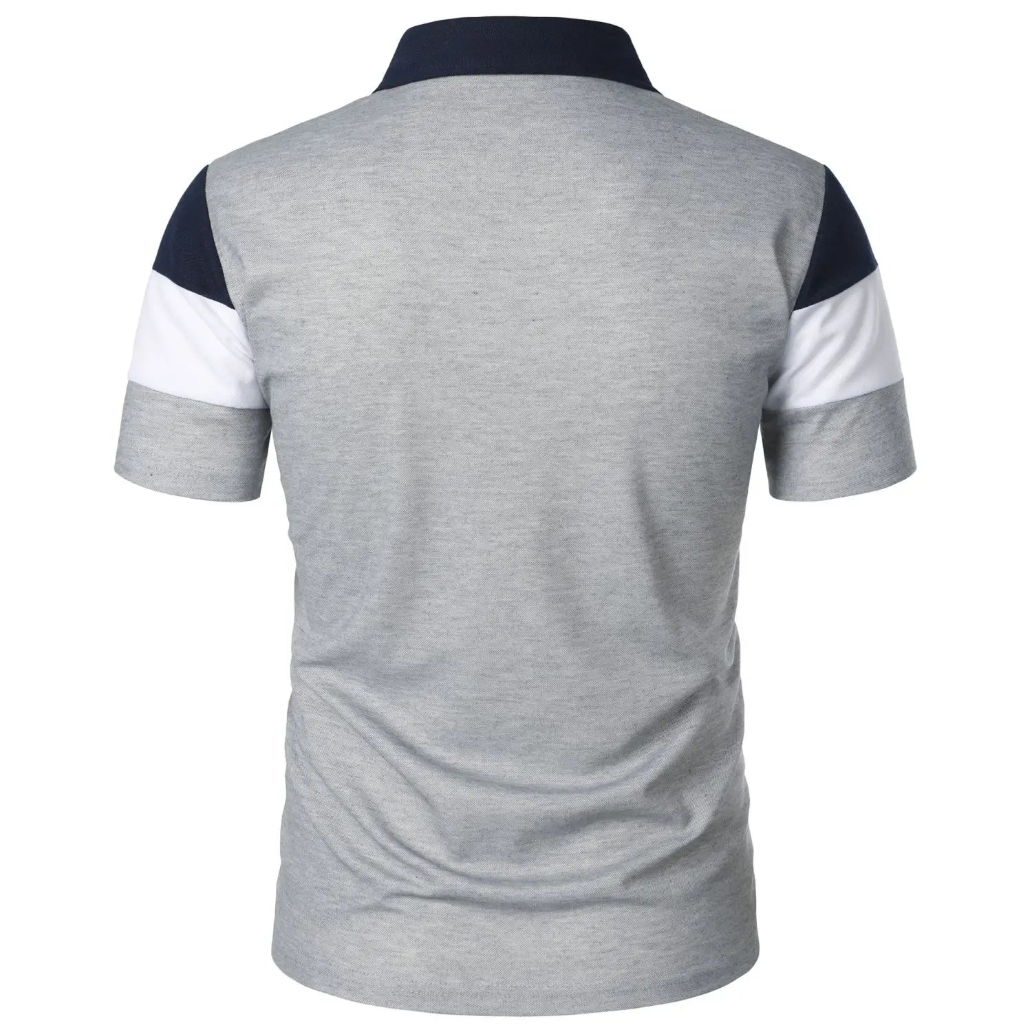 Men’s Short Sleeve Chest Three Stripes Color Matching Fashion Short Sleeve