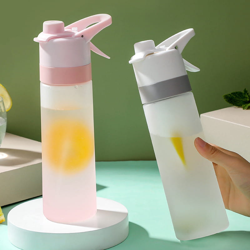 Spray Water Bottle For Girls Outdoor Sport Fitness Water Cup Large Capacity Spray Bottle Drinkware Travel Bottles