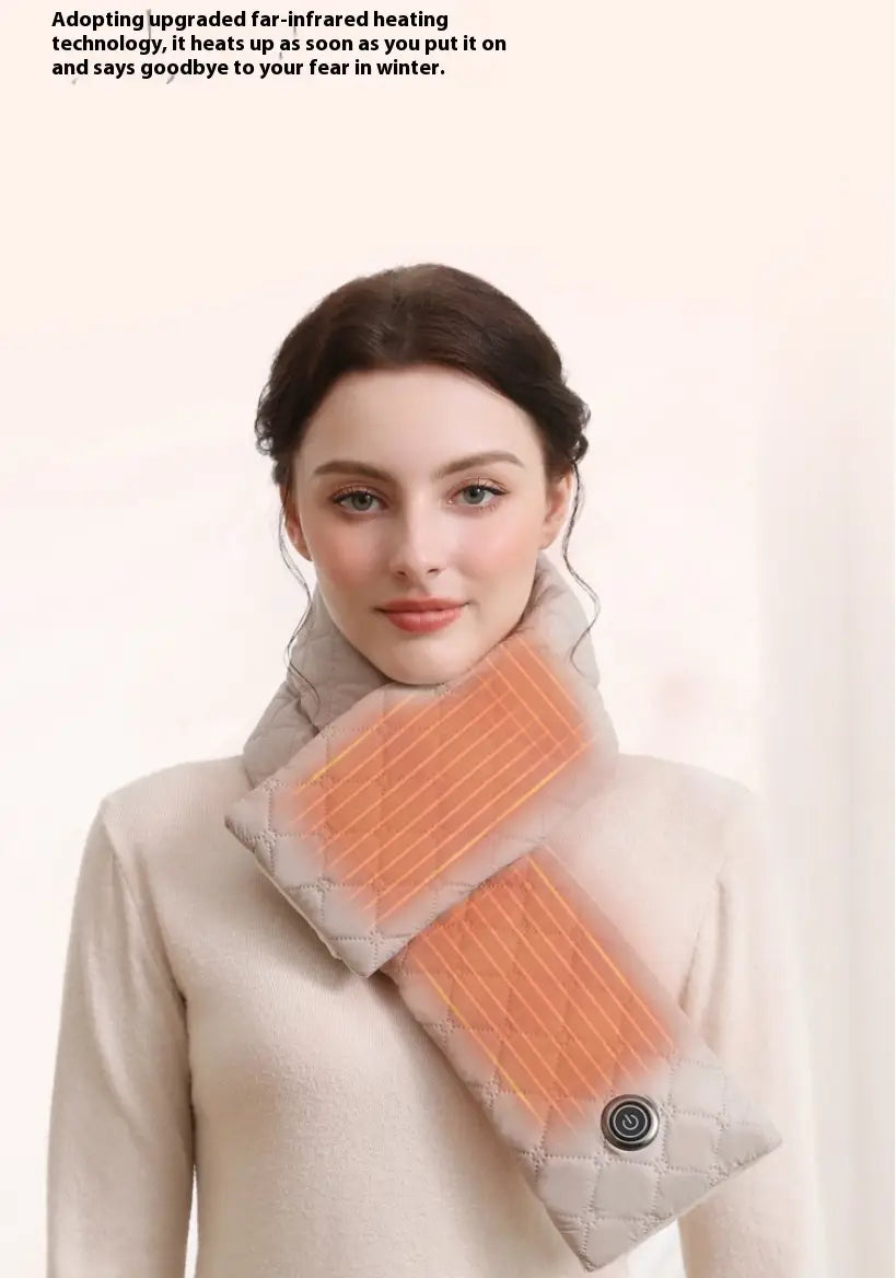 Electric Heating Scarf 3 Gear Heating Pads Outdoor Warm Heated Scarf USB Heater Thermal Shawl Neck Brace Warm Bib