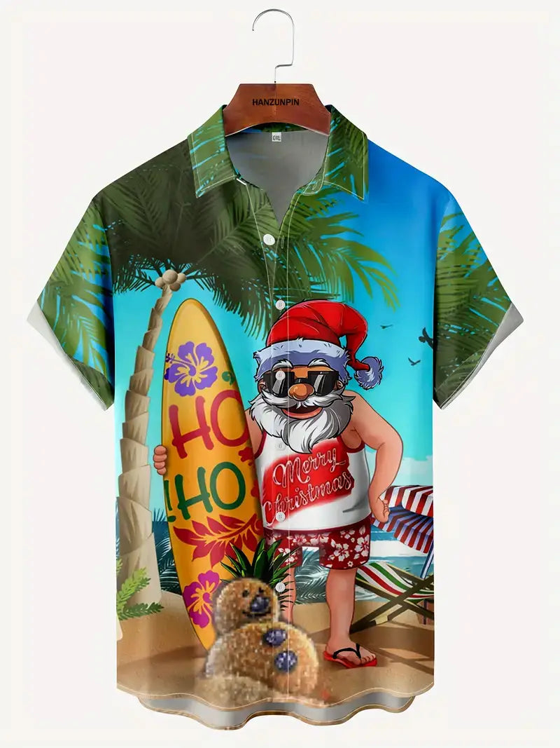European And American Christmas Plus Size Men’s 3D Shirt
