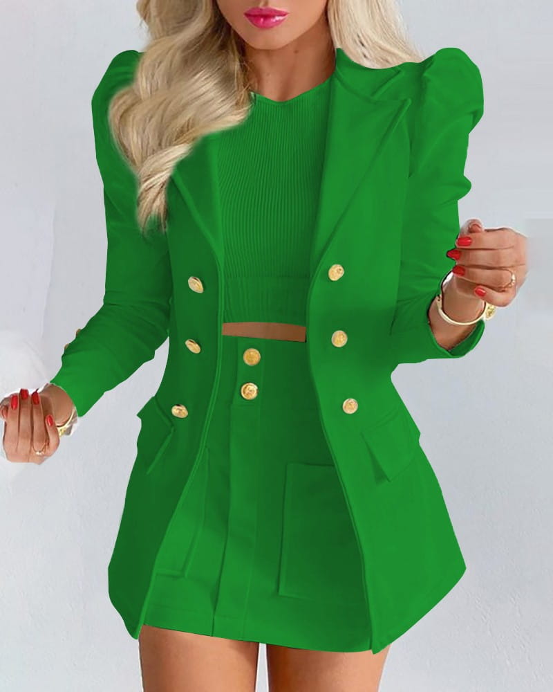 .Fashion Solid Color Casual Suits Women’s