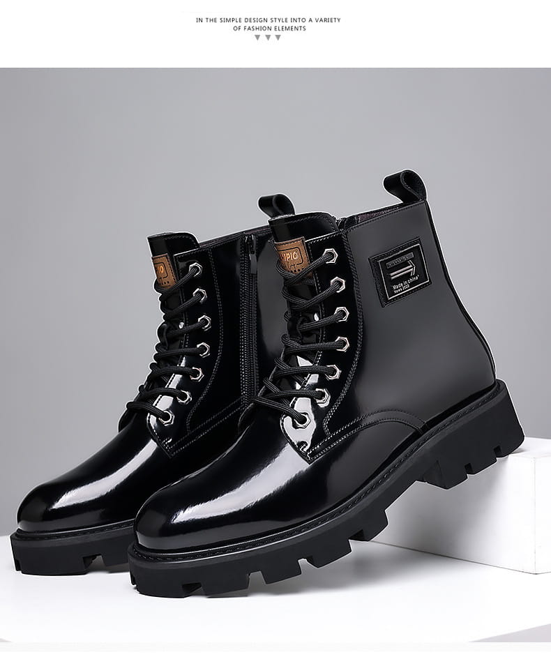 Men’s High-top Soft Leather Mid-top Workwear Boots All-match Breathable Boots