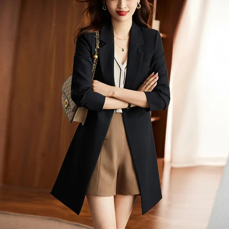 Women’s Korean Formal Suit Commuting Windbreaker