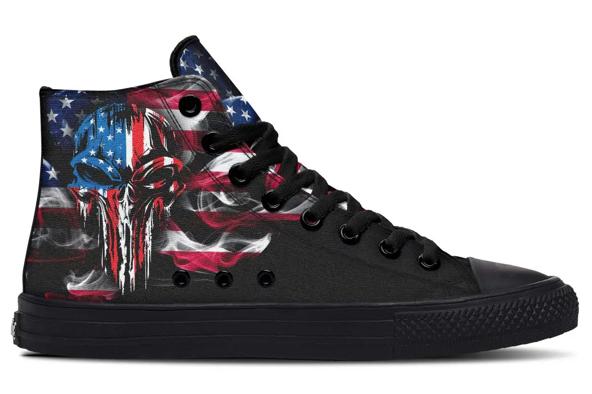 Printed Couple High Top Canvas Shoes