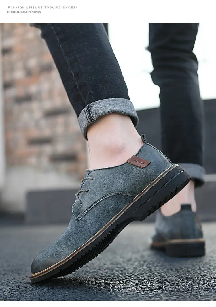 Plus Size Spring New Men’s Casual Leather Shoes