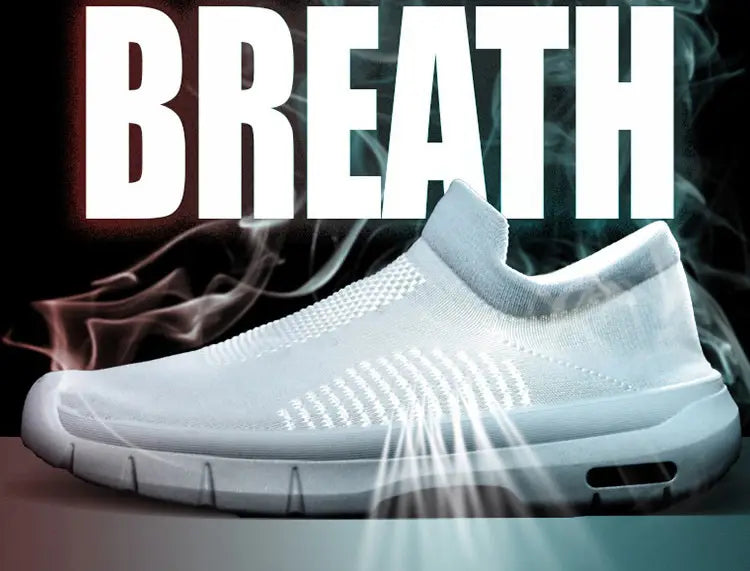 Breathable Mesh Sports Shoes Men Casual Slip-on Socks Shoes Flats Sneakers