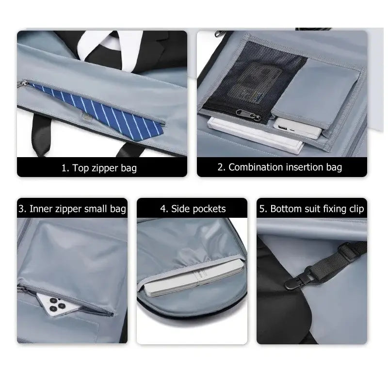 High Quality Waterproof Suit Bag For Men Large Capacity Travel Bag With Shoe Compartment Dry And Wet Separation Travel