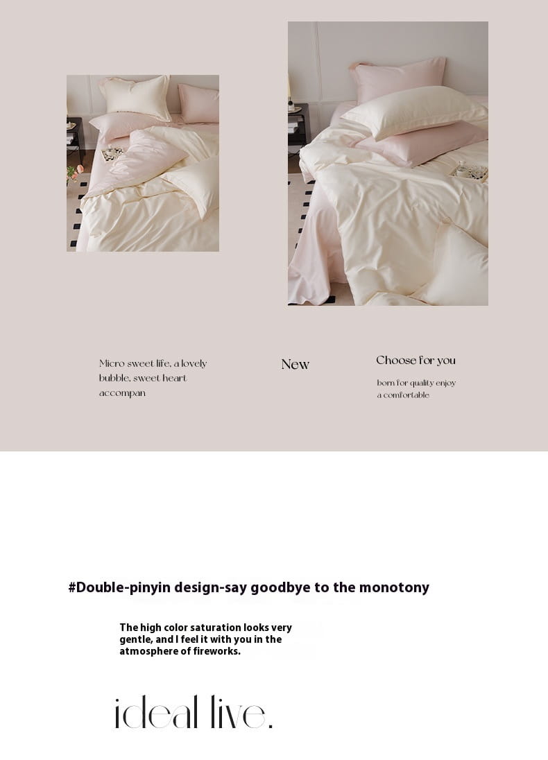 Woolen Cotton Four-piece Bed Sheet Set