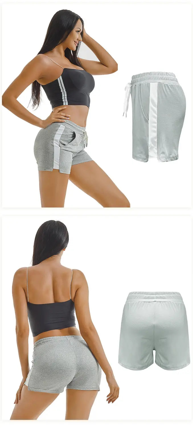 Summer Sports Shorts Gym Running Women Cycling Drawstring Shorts Workout