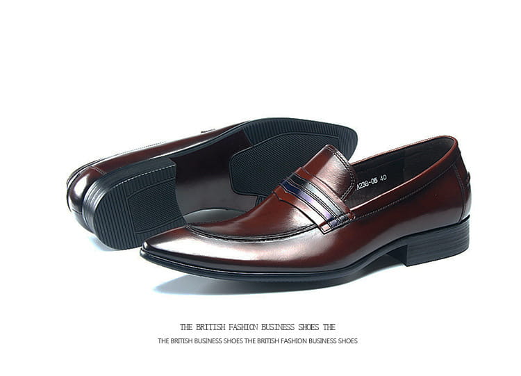 Shallow mouth men’s shoes leather shoes