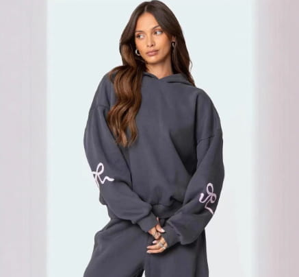 Women’s Outdoor Sports And Casual Loose Bow Printed Sweater