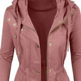 Women’s fashion solid color lapel biker jacket