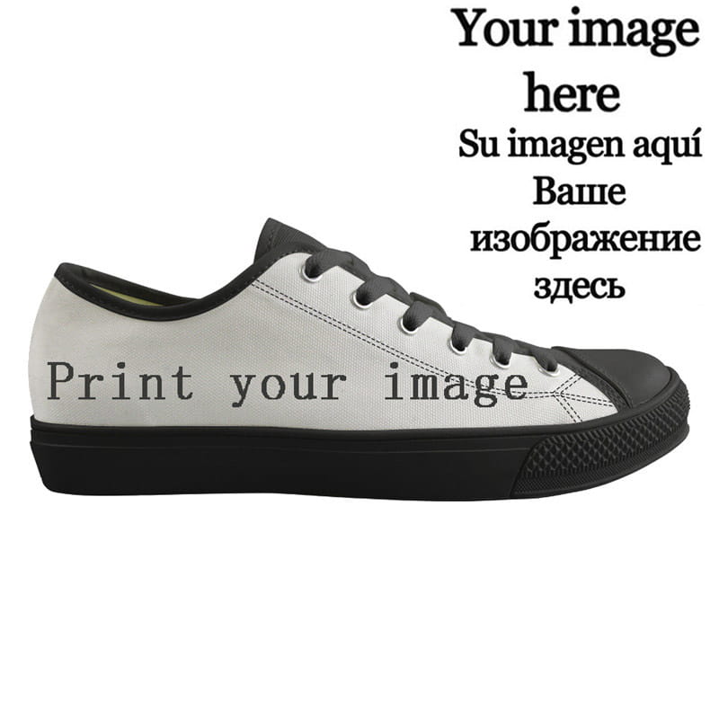 Printed custom high-top canvas shoes