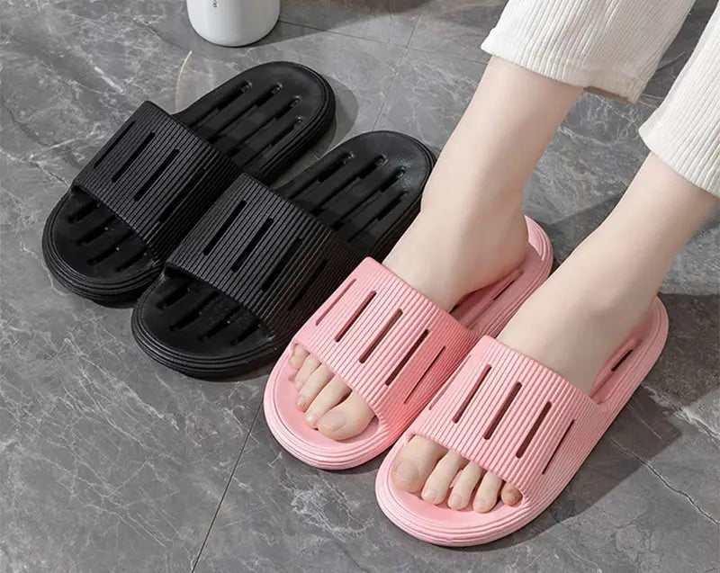 Summer Home Slippers With Hollow Sole Design Non-slip Floor Bathroom Slipper For Women Men’s House Shoes
