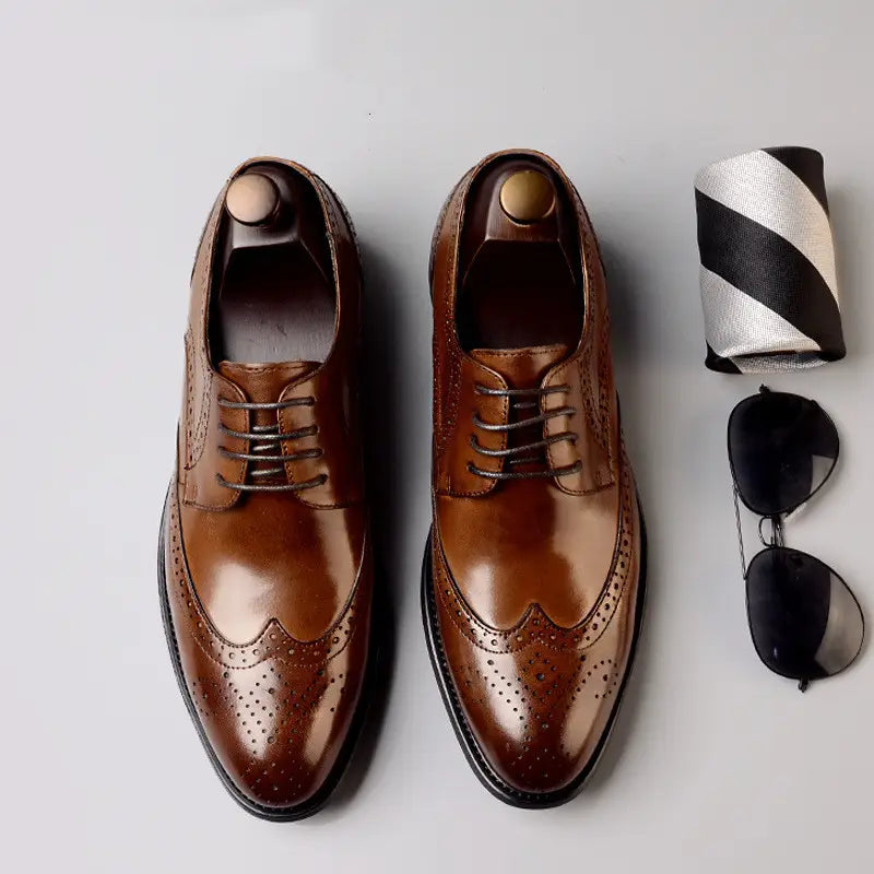 Brogues leather shoes