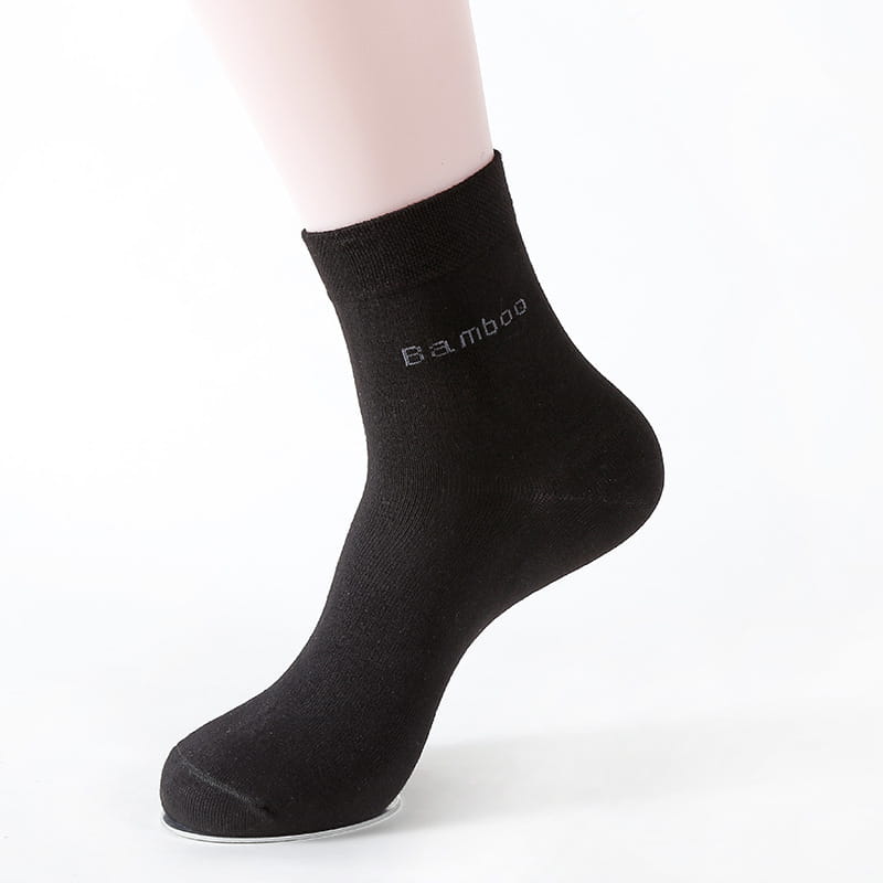 Socks Solid Color Socks Men’s Mid-tube Bamboo Fiber Socks Men