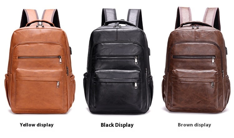 Multi-functional Retro Leather Backpack