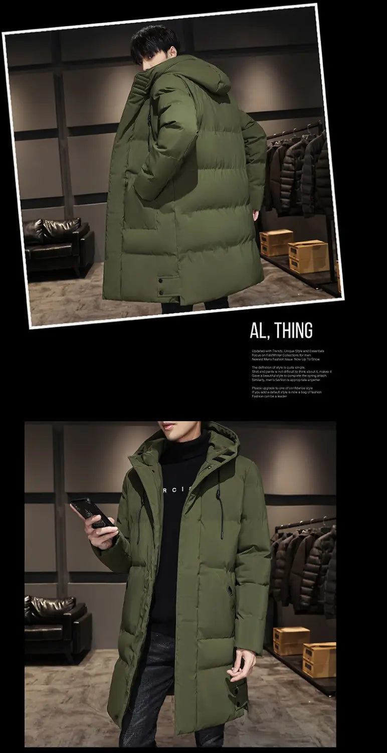 Fashionable And Handsome Thickened Work Clothes Cotton Coat Winter Clothing Down Men